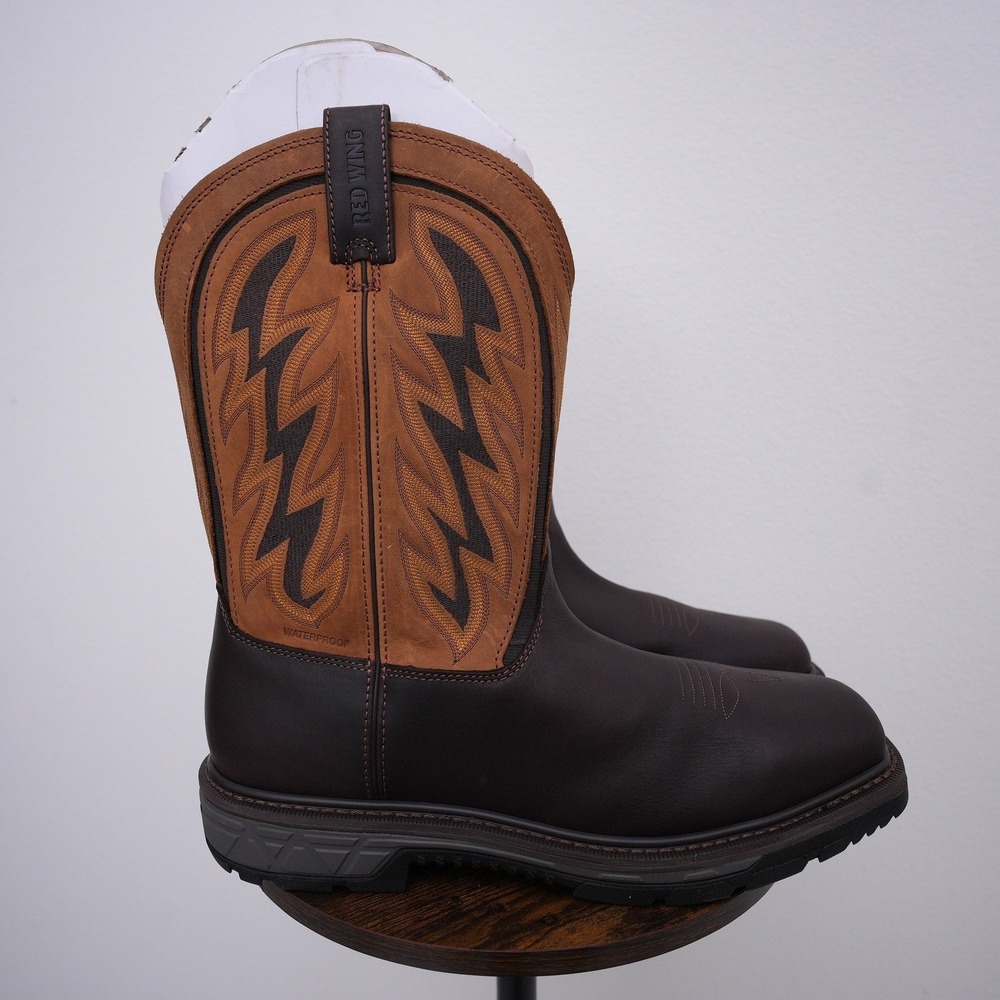 Red Wing 1104 Rio Grande Men Waterproof Western Work Boots Brown Square Toe 14 D